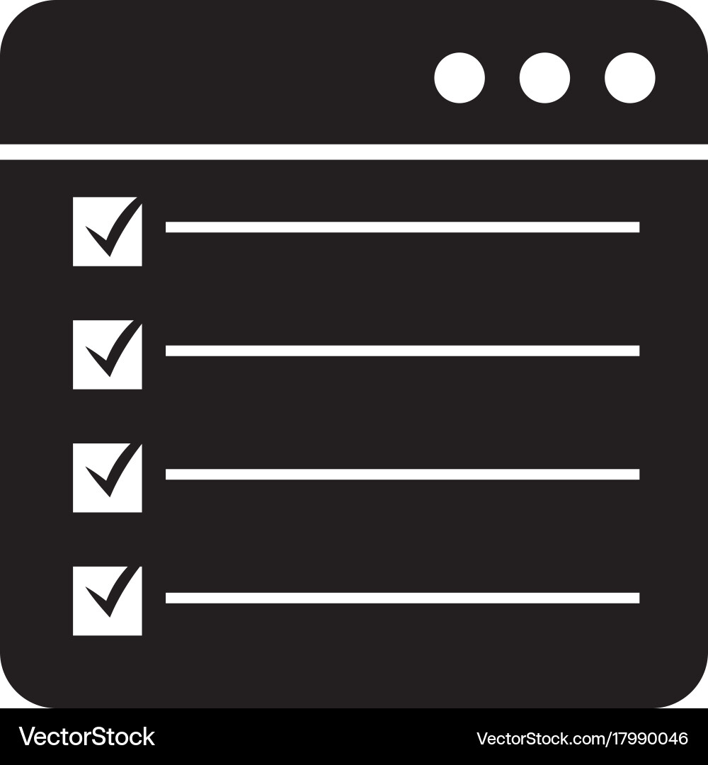 Web page check mark report list flat design vector image