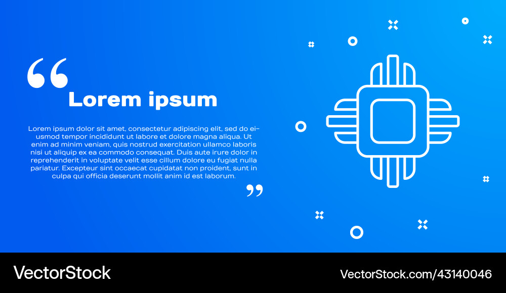 White Line Computerprozessor mit Mikroschaltungen White Line Computerprozessor mit Mikroschaltungen vektorbild