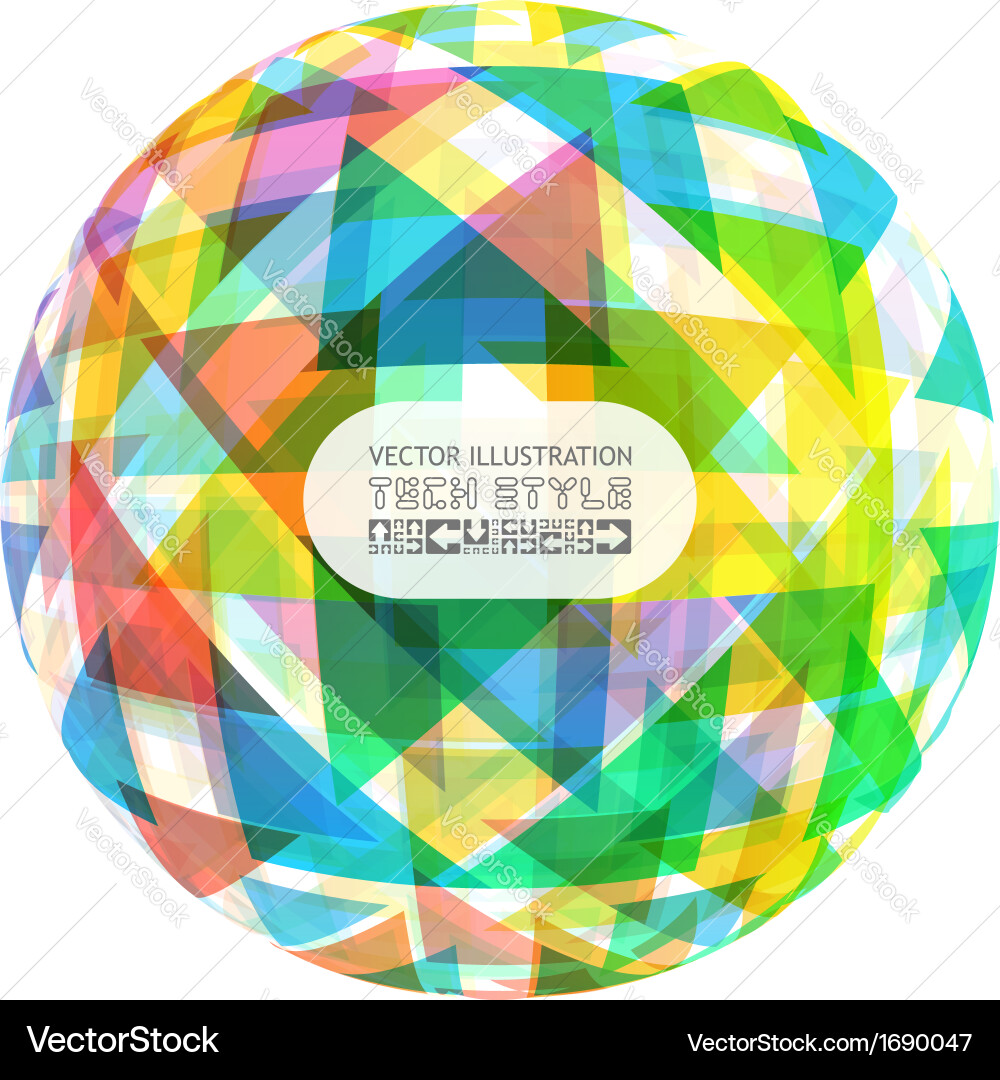 Abstract Colorful Sphere Pattern vector image