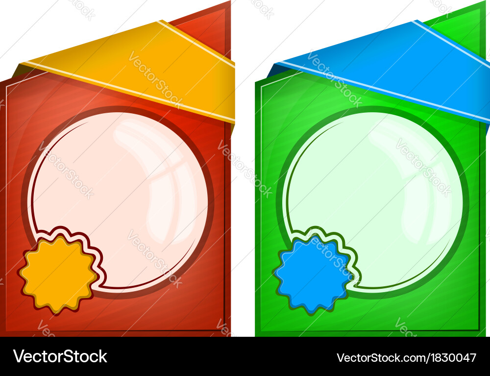 Abstract web banner with button vector image