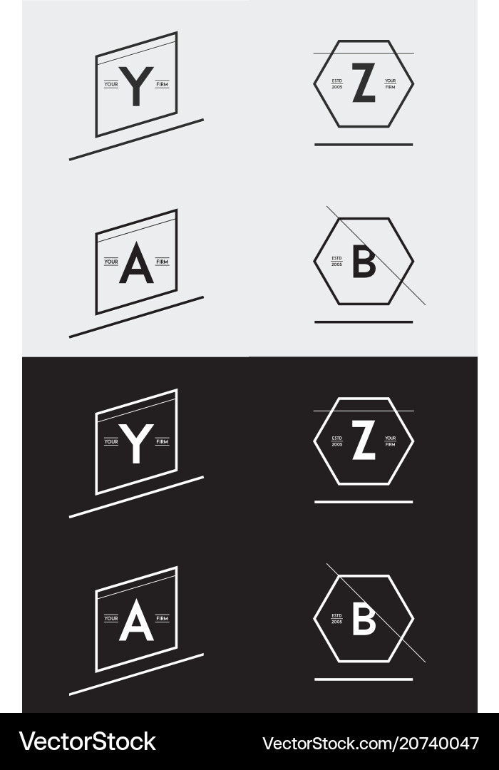 Big set minimal geometric lined template Big set minimal geometric lined template vector image