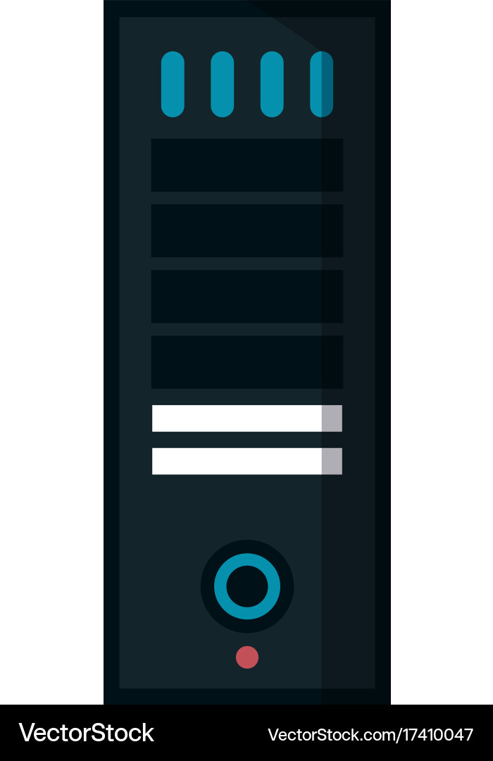 Cpu tower icon image vector image