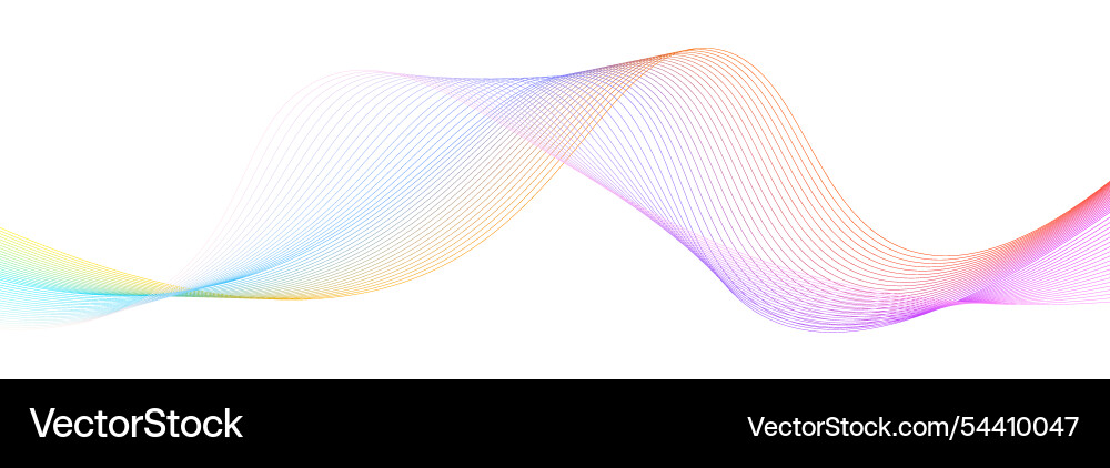 Dynamic Flowing Wave Lines vector image