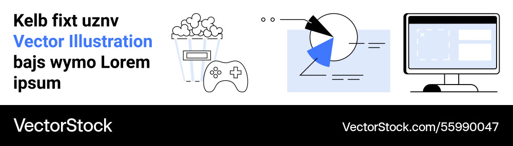 Gaming data analysis and design elements Gaming data analysis and design elements vector image
