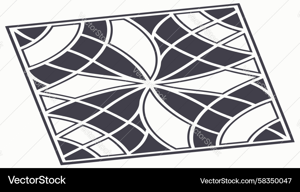 Geometric Fan Segment Pattern Vector Image