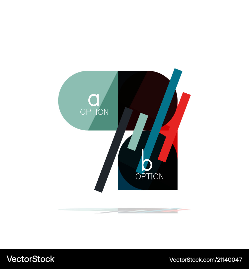 Minimal flat clean abstract option step Minimal flat clean abstract option step Vector Image