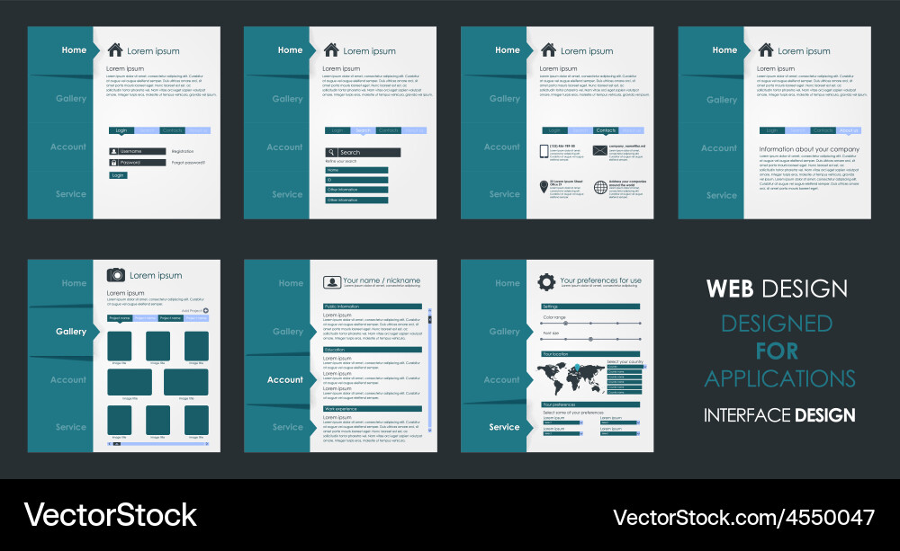 Minimalist UI Template Vector Image