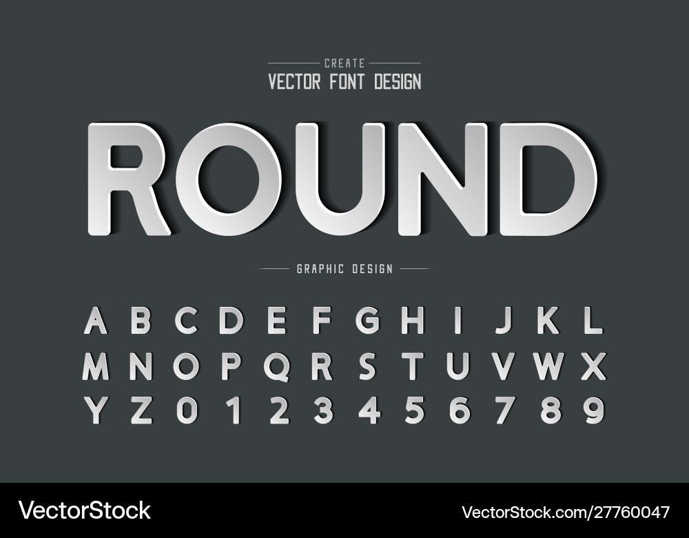 Paper font and round alphabet design typeface Vector Image