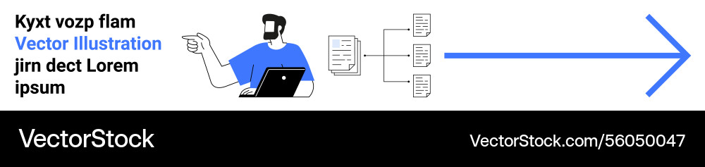 Professional sharing workflow with documents Professional sharing workflow with documents vector image