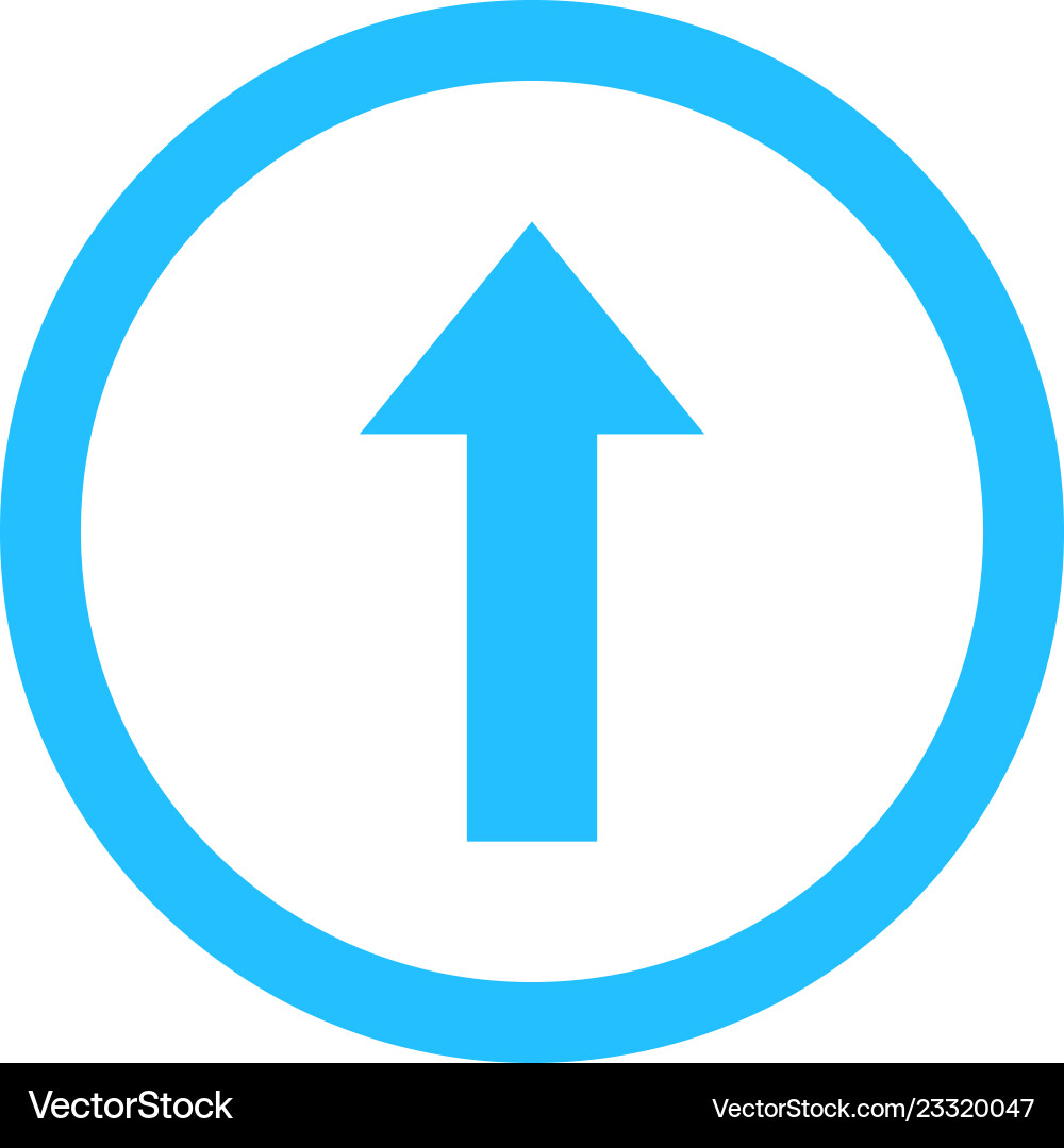 Rounded arrow up icon Vector Image