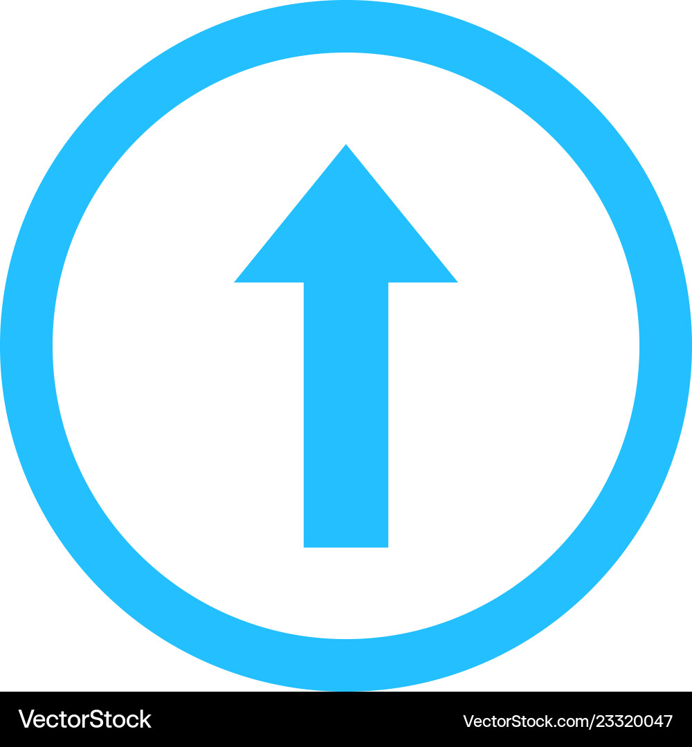 Rounded arrow up icon vector image