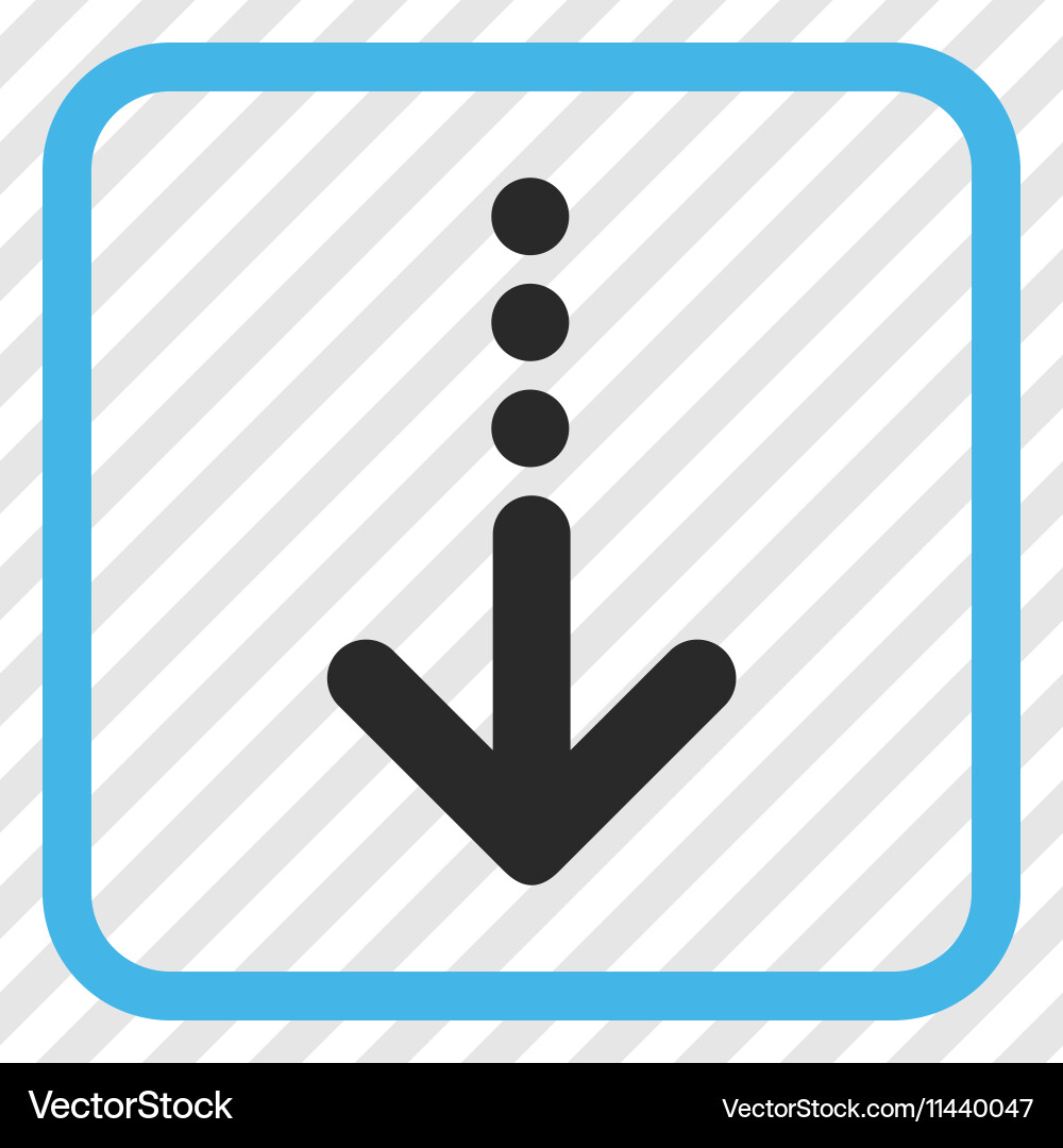Send down icon in a frame Vector Image