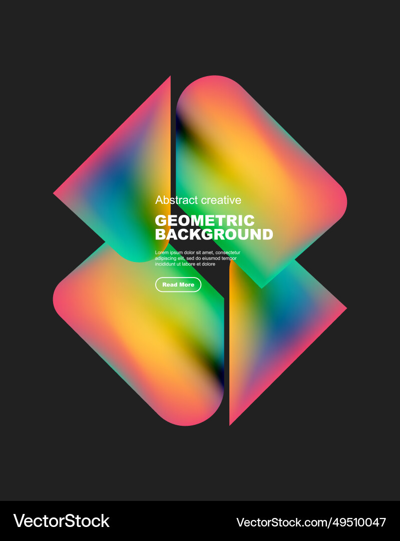 Square and triangle design with fluid gradients Square and triangle design with fluid gradients Vector Image
