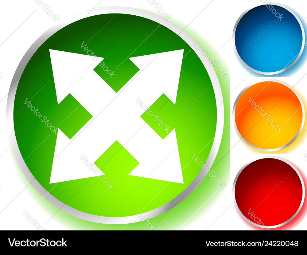4-way arrow as expand resize adjustment alignment vector image