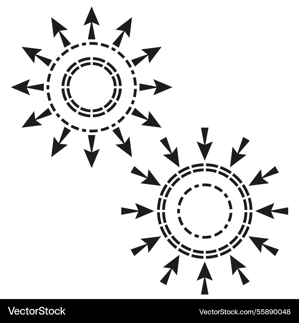 Abstract arrow circles dynamic radial elements Abstract arrow circles dynamic radial elements vector image