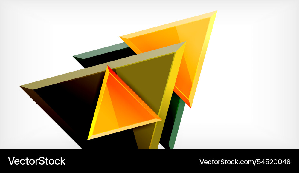 Abstract background - colorful triangles with 3d Abstract background - colorful triangles with 3d vector image