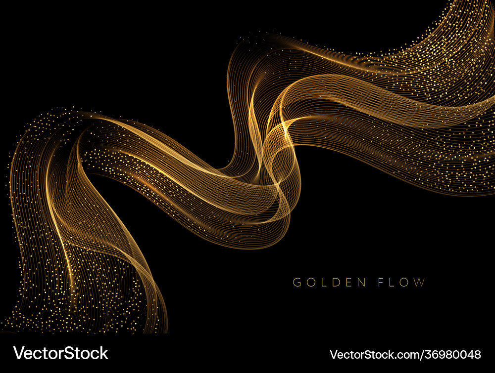 Abstract shiny color gold wave design element Abstract shiny color gold wave design element vector image