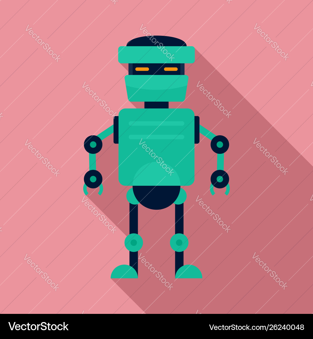 Artificial robot icon flat style vector image