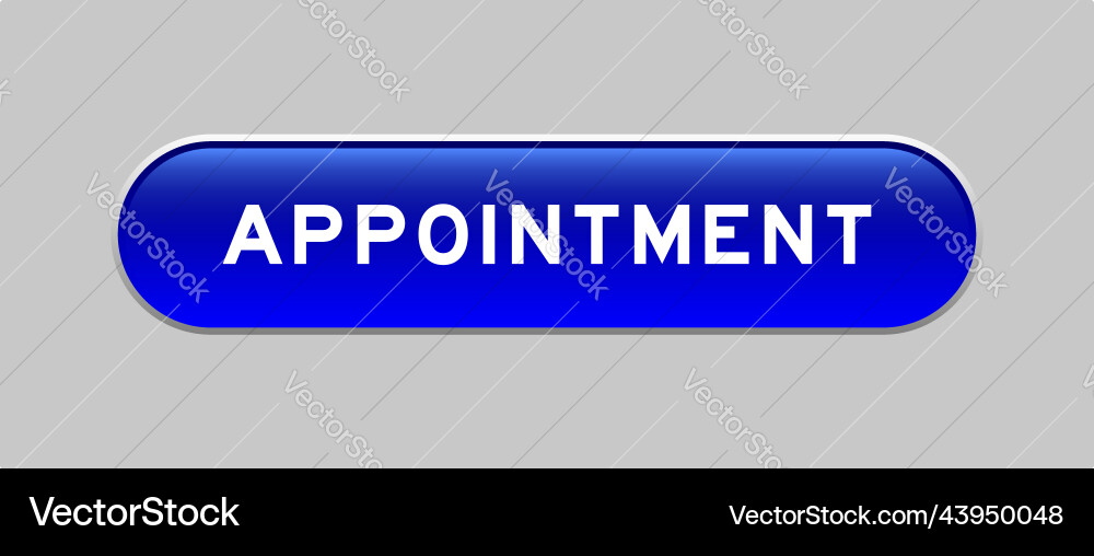 Blue color capsule shape button with word Blue color capsule shape button with word vector image