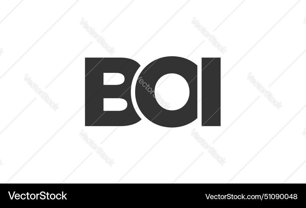 Boi logo design template with strong and modern Vector Image