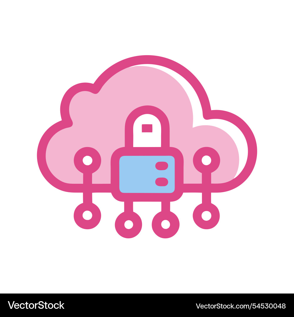 Cloud server security concept ideal for tech Cloud server security concept ideal for tech Vector Image