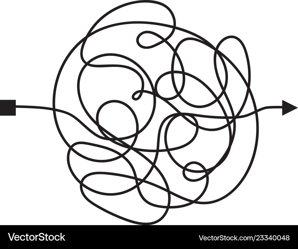 Complex Problem Path vector image
