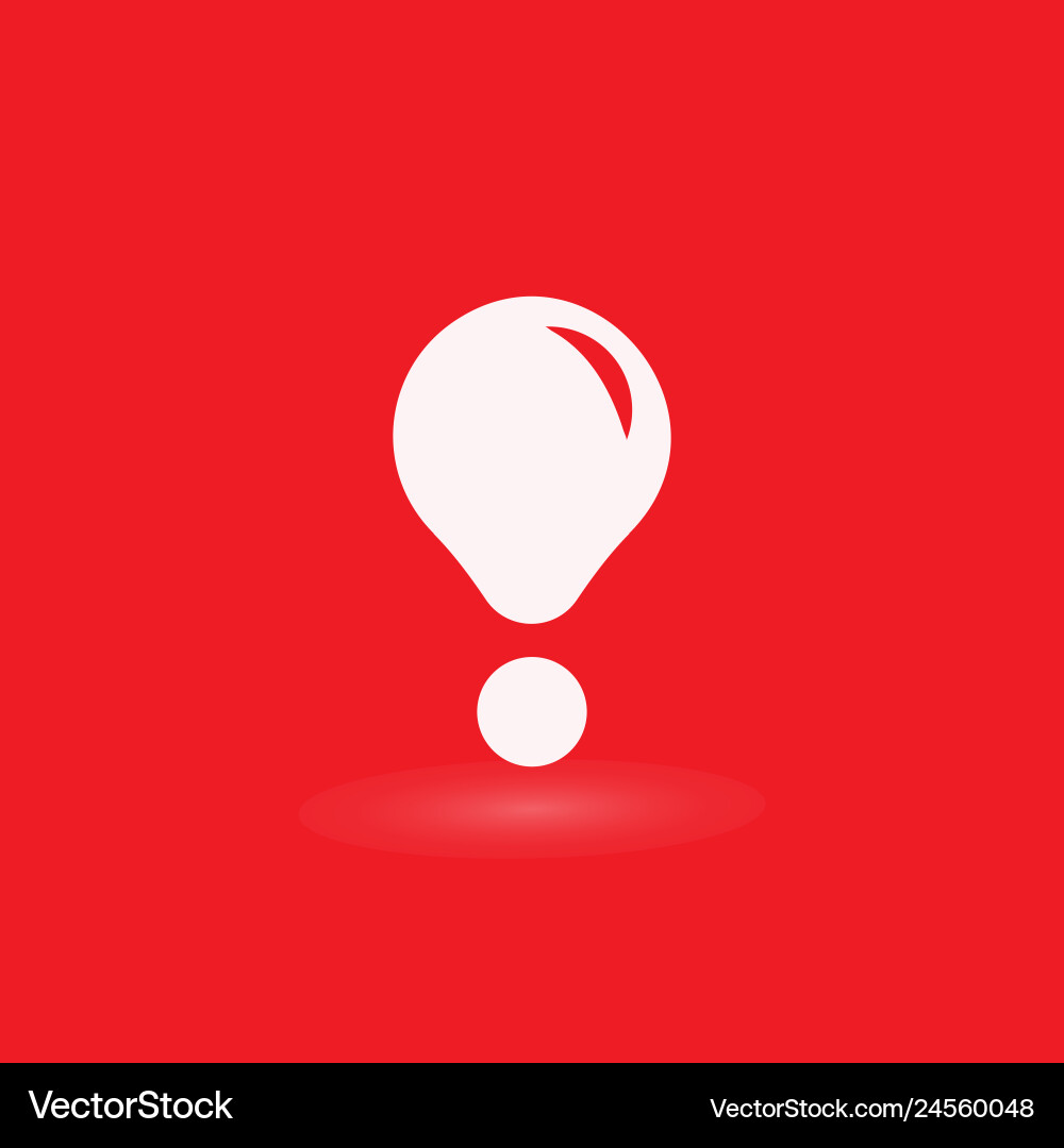 Exclamation mark attention web message danger Exclamation mark attention web message danger vector image