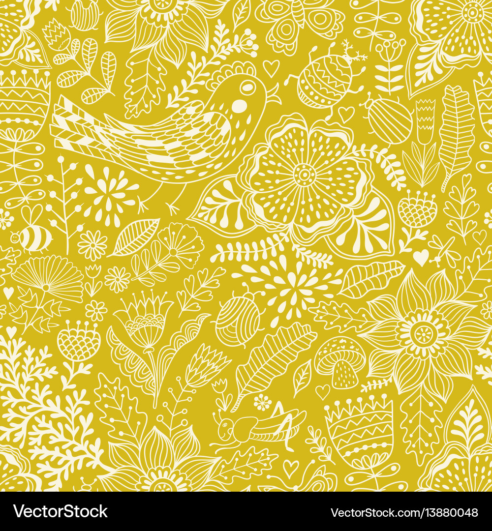 Flower pattern colorful seamless botanic Flower pattern colorful seamless botanic vector image
