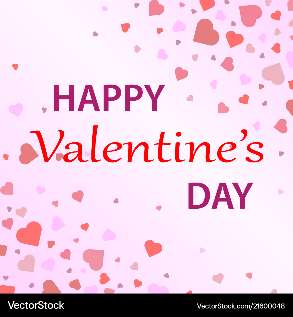 Heart confetti valentines Heart confetti valentines vector image