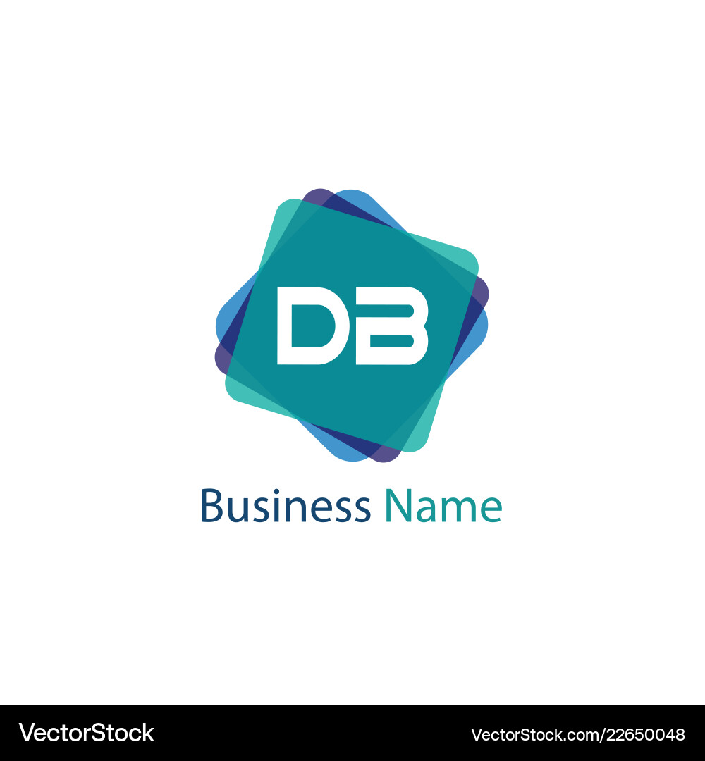 Initial letter db logo template design Initial letter db logo template design vector image
