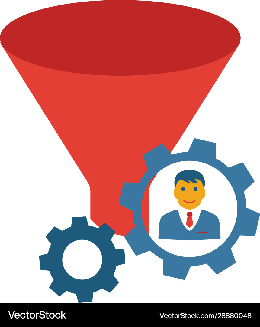 Lead management icon simple flat element from crm Vector Image