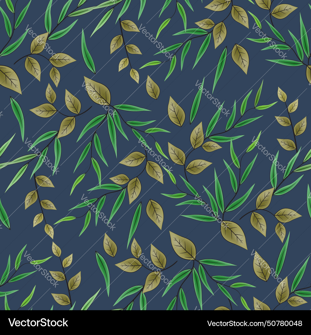 Leafy pattern design elements Vector Image