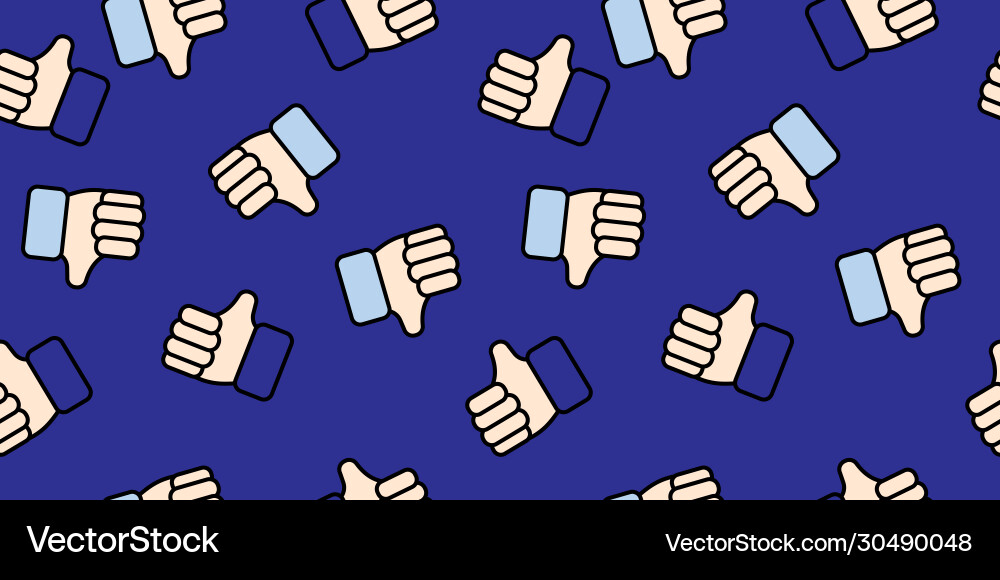 Likes & Dislikes Pattern vector image