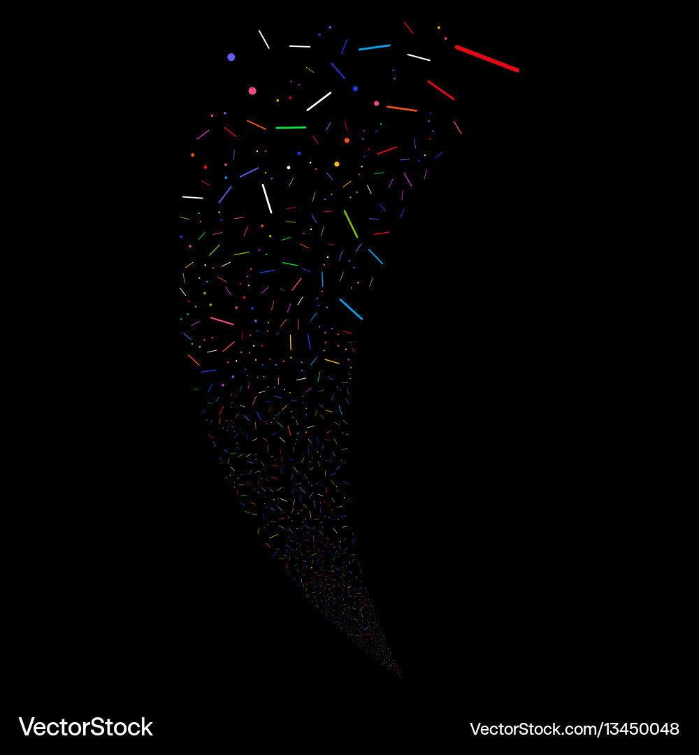 Lines and dots random stream Lines and dots random stream vector image