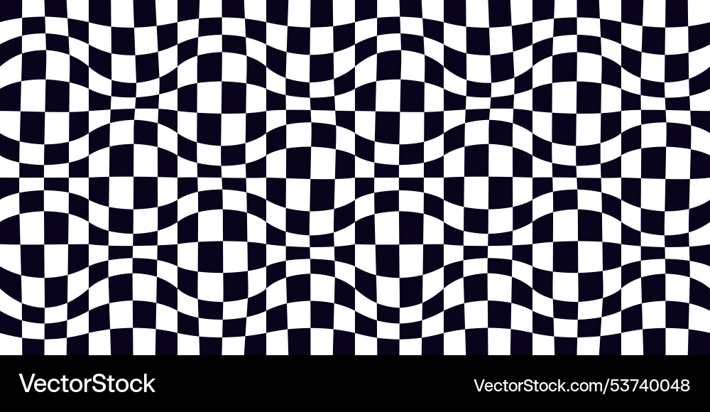Psychedelic checkerboard pattern Psychedelic checkerboard pattern vector image