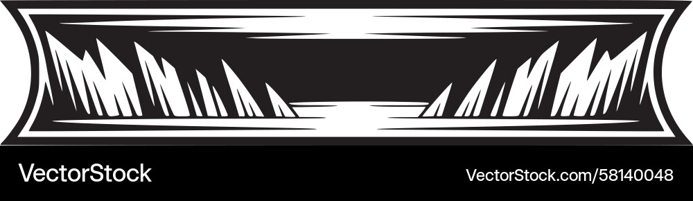 Retro Wave Border Pattern Vector Image