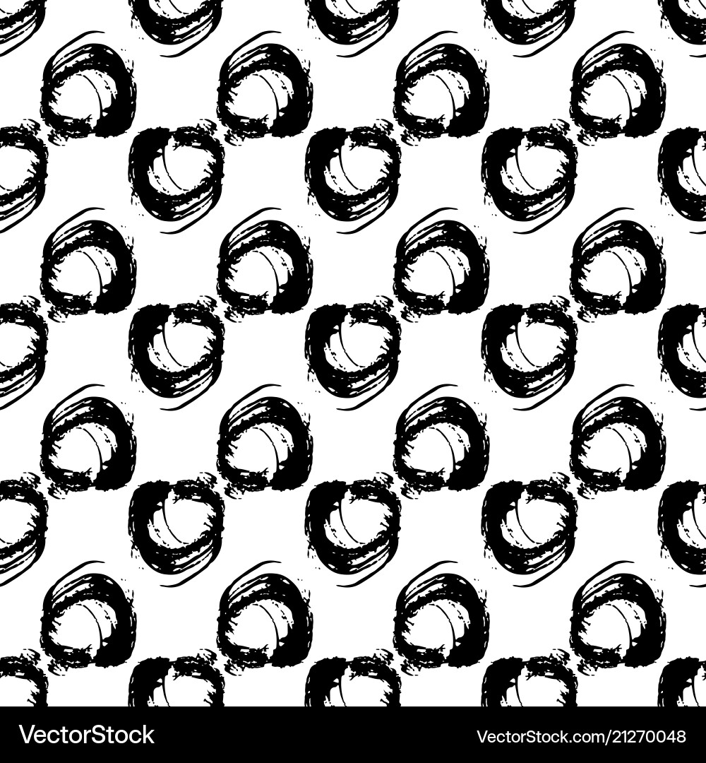Seamless pattern with brush circle Seamless pattern with brush circle vector image