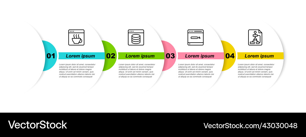 Set line software server data web hosting Set line software server data web hosting vector image