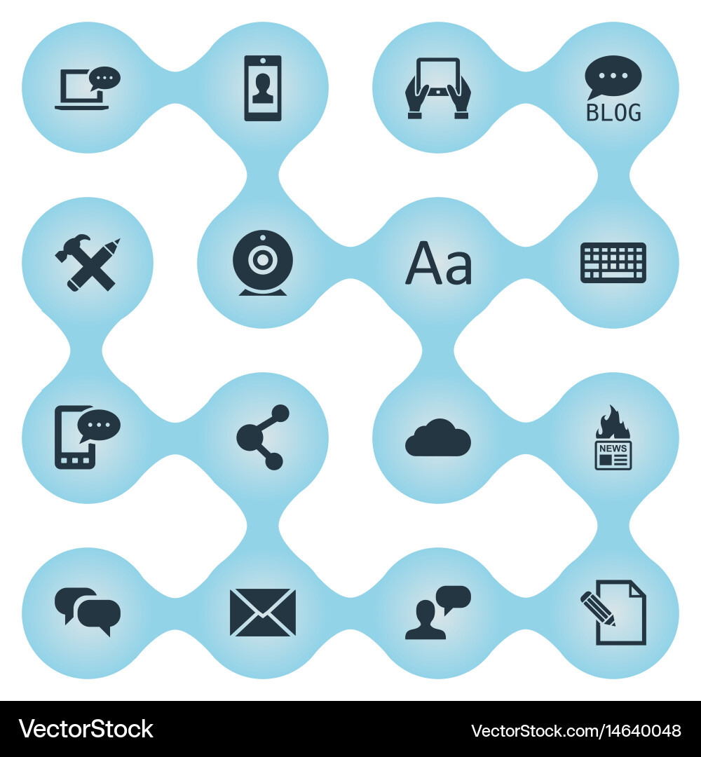 Set of simple user icons vector image