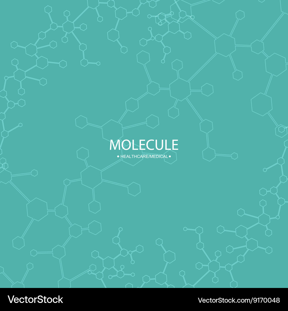 Structure molecule and communication dna atom vector image