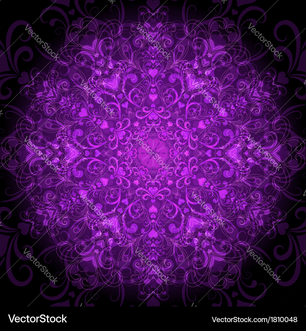 Valentine calligraphy round pattern Vector Image