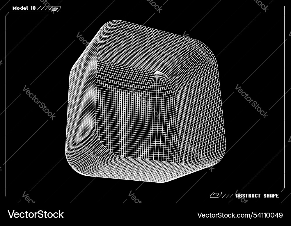 Abstract 3d wireframe shape or basic element Abstract 3d wireframe shape or basic element vector image