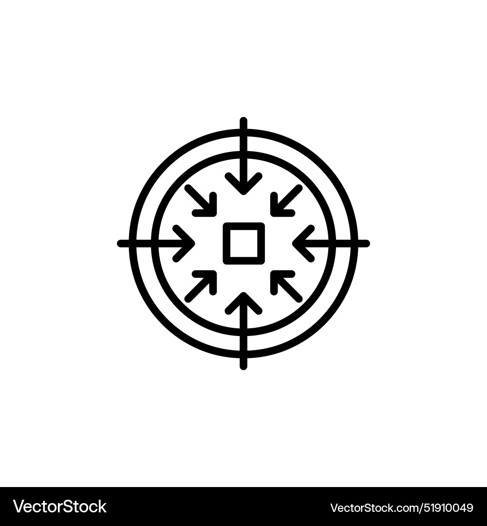 Bullseye pointer icon ideal for targeting apps vector image