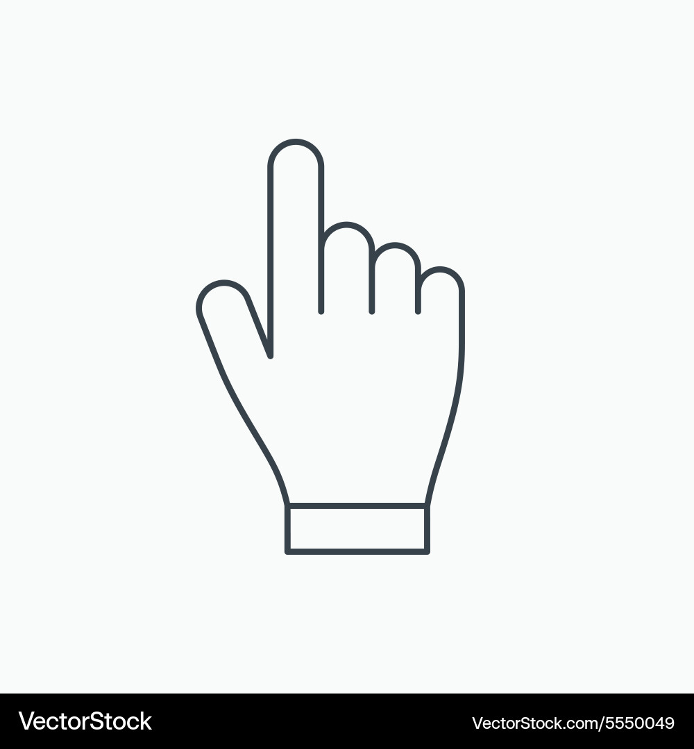 Click hand icon press or push pointer sign Vector Image