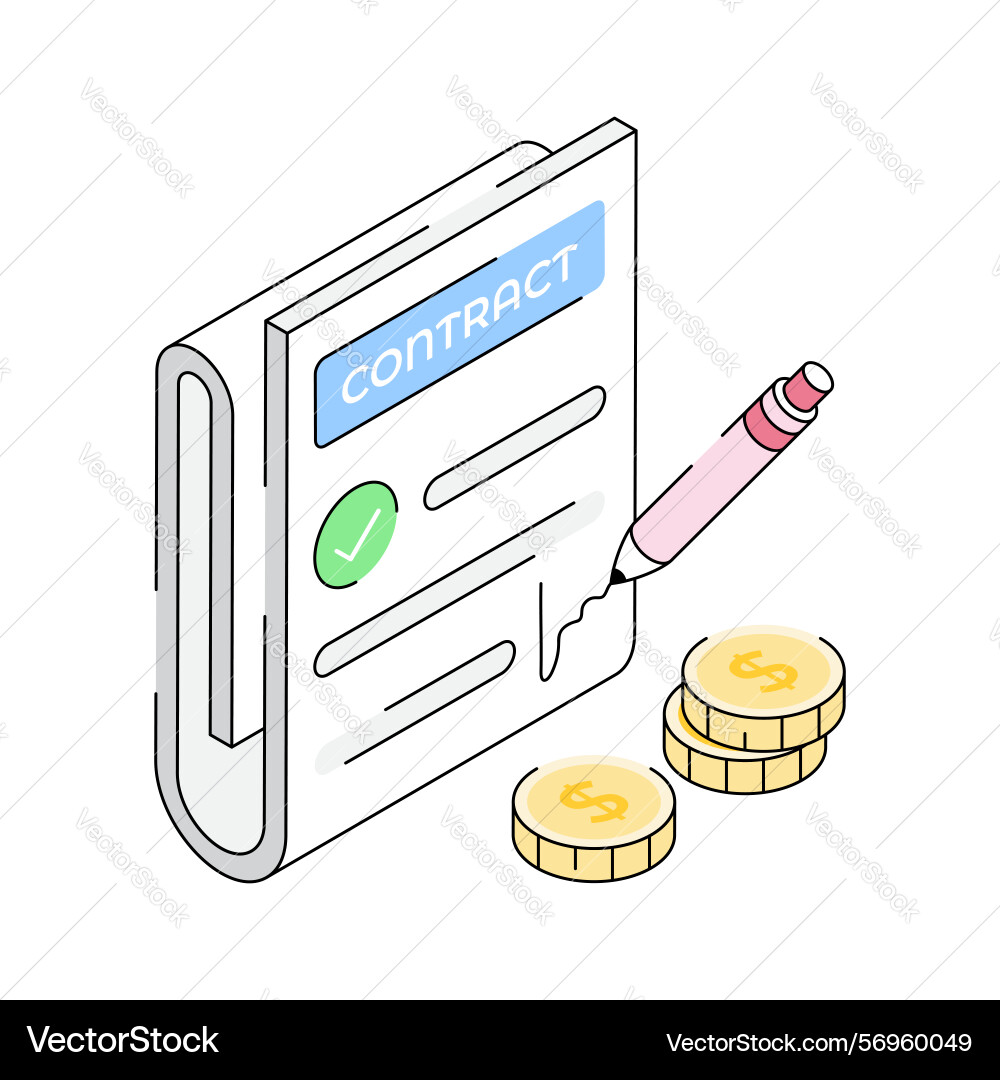 Contract Vector Image