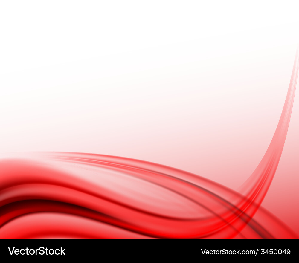 Dynamic Red Wave Abstract vector image