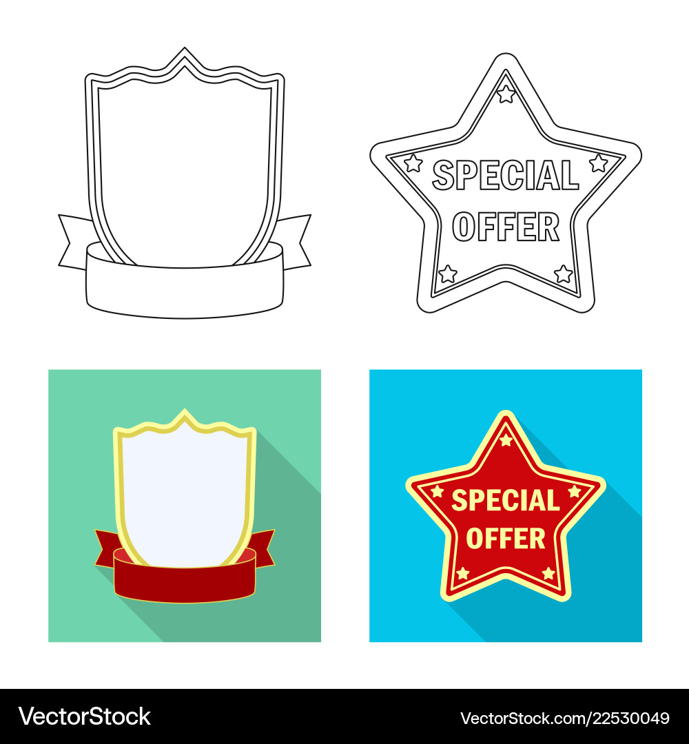 Isolated object of emblem and badge icon vector image
