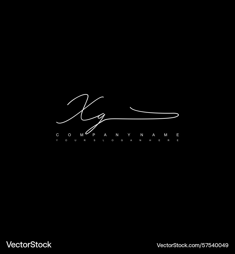 Minimal signature logo design with xg initials Minimal signature logo design with xg initials Vector Image