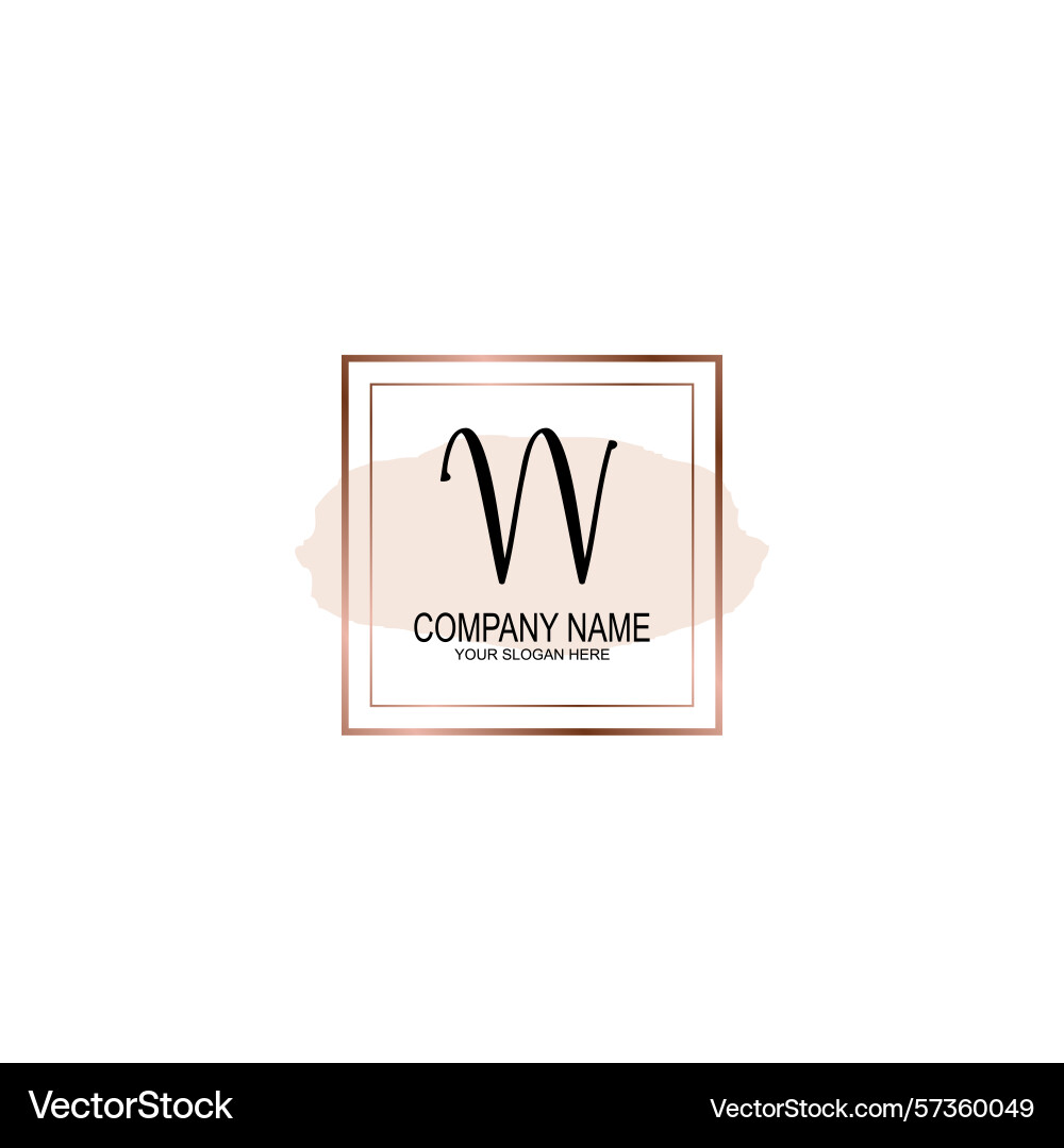 Minimalist handwritten vv initial logos with soft vector image