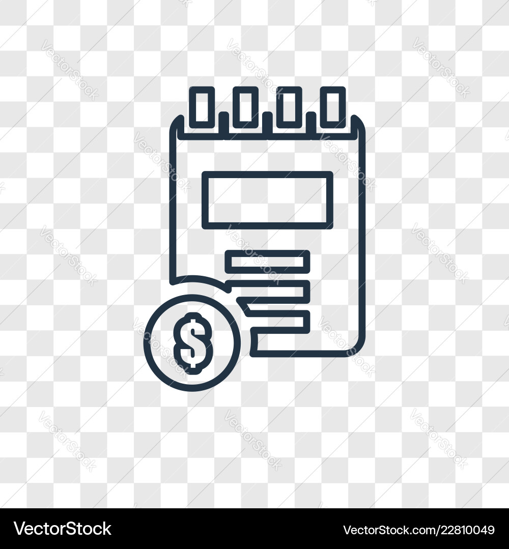 Notebook concept linear icon isolated vector image
